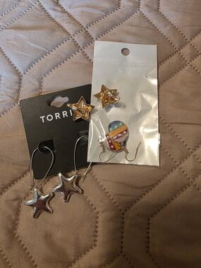Three Pairs Of Earrings